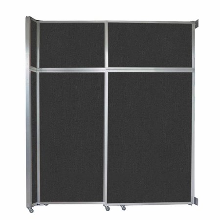 VERSARE Operable Wall Sliding Room Divider 6'10" x 8'5-1/4" Black Fabric 1072202
